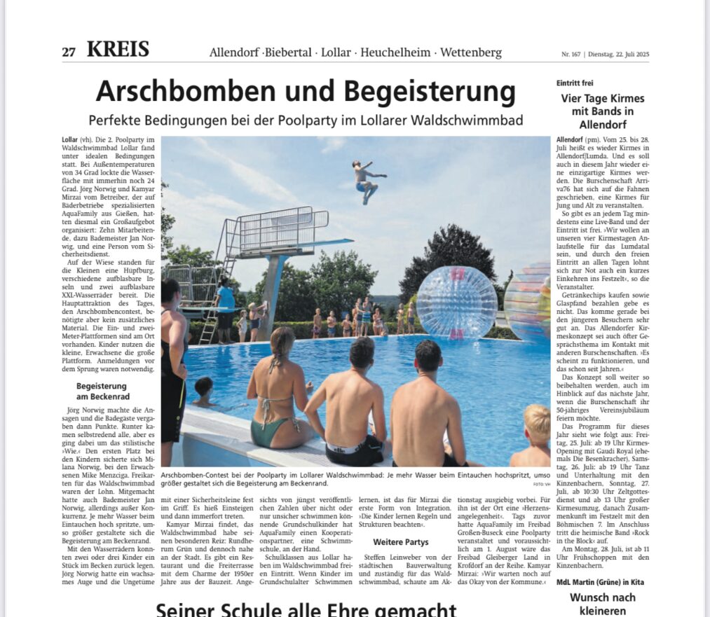 aquaFamily - Erstklassiger Service und maßgeschneiderte Lösungen für Schwimmbäder, Thermen und Freibäder